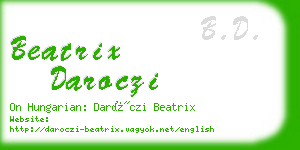 beatrix daroczi business card